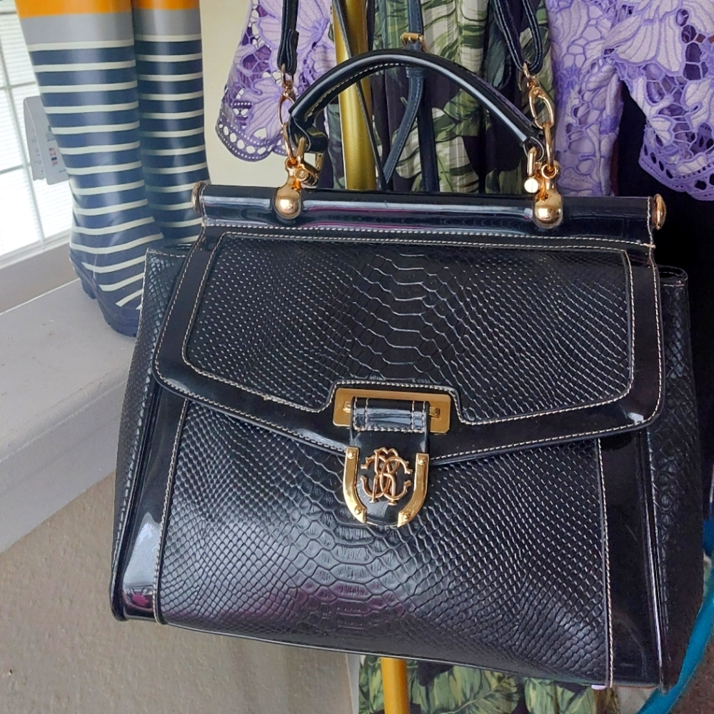 Roberto Cavalli Snake Skin Purse